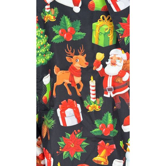 Tunevuse Christmas Holiday Long Sleeve Button Up Shirt Mens Size Medium New Red - Picture 6 of 7